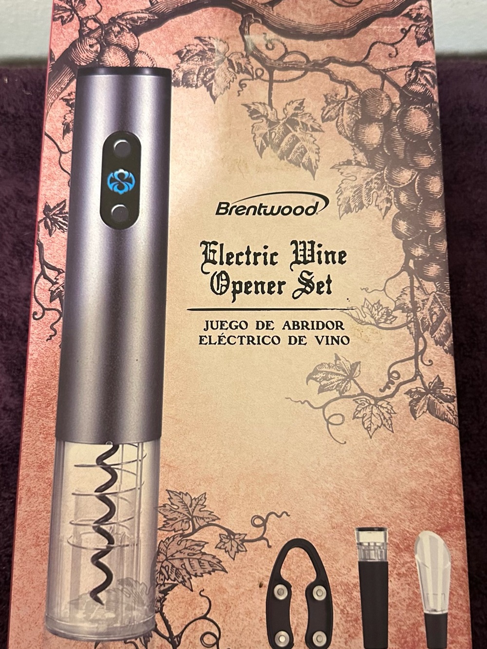 Brentwood Electric Wine opener set